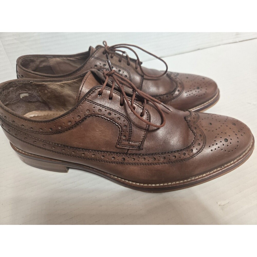 Johnston And Murphy Shoes Mens 8.5 M Conard Dress Wingtip Oxford 20-2233 Brown